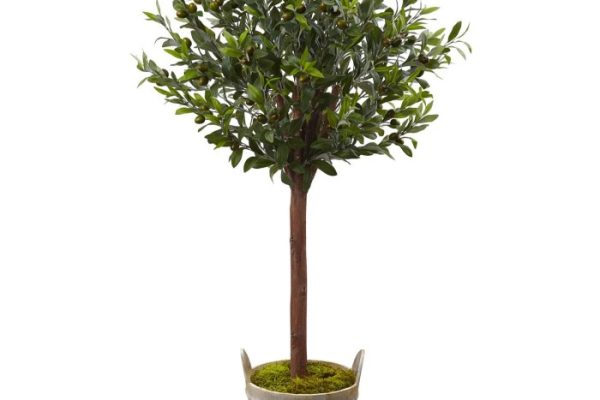 Olive tree artificial topiary planter walmart